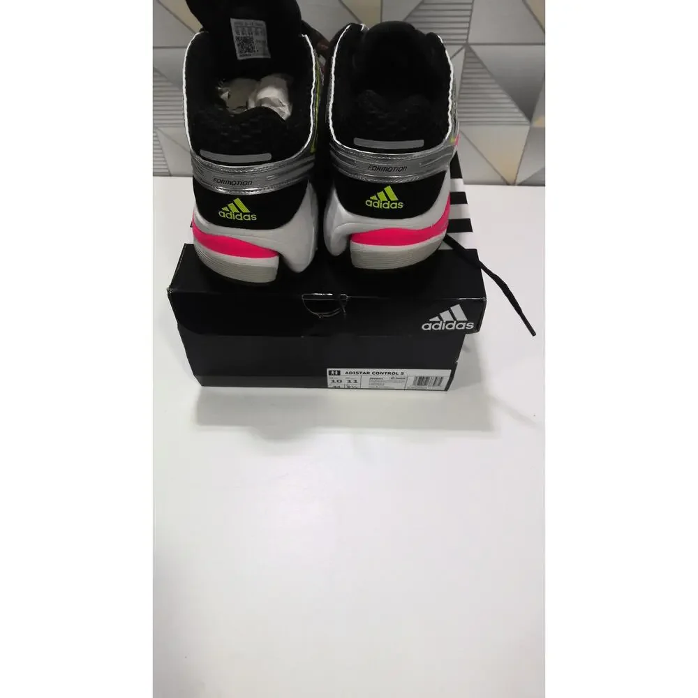 adidas Adistar Control 5 Men’s 10 Silver Black Pink Neon Y2K Running Shoes NIB